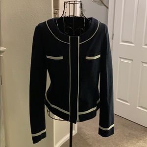 Banana Republic Navy Blazer with White Piping